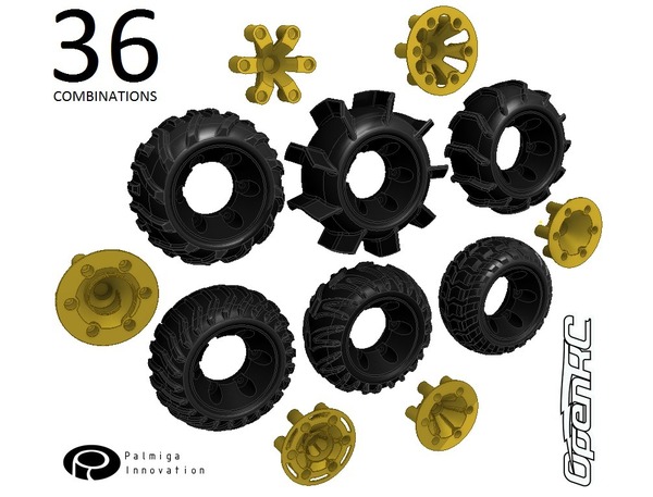 Set of wheels for OpenRC Truggy