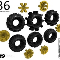 Small Set of wheels for OpenRC Truggy 3D Printing 24701