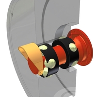 Low friction spool holder for glass marbles, for screws  - Thumbnail 4