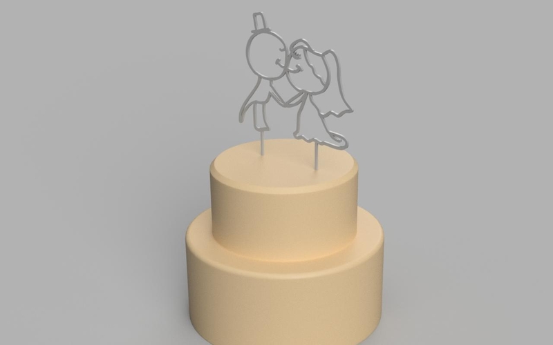 Wedding topper for a cake 3D Print 247241