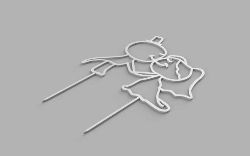 Wedding topper for a cake