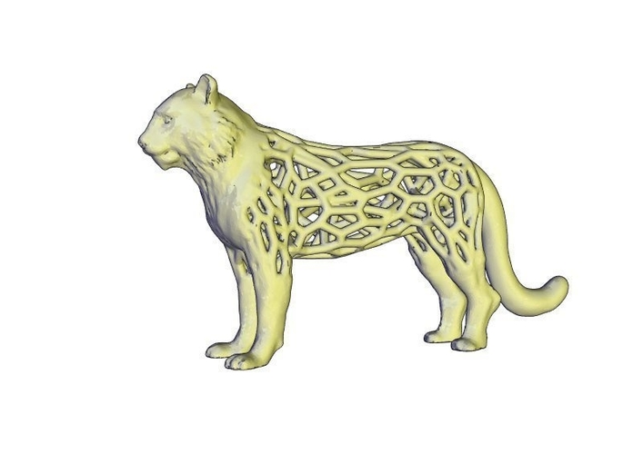tiger voronoi stytle 3D Print 247307