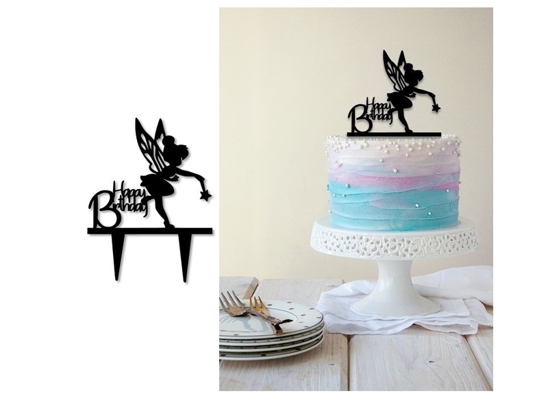 Birthday cake topper  set of 3 