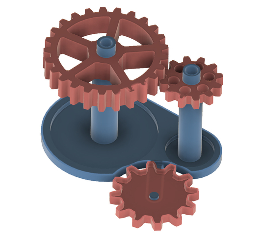 Movable Gears Pens and tools holder  3D Print 247455