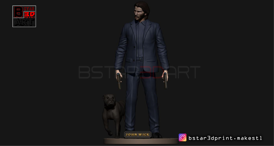 Keanu Reeves - John Wick 3d print