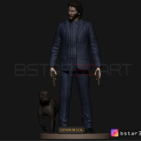 Small Keanu Reeves - John Wick 3d print 3D Printing 247477