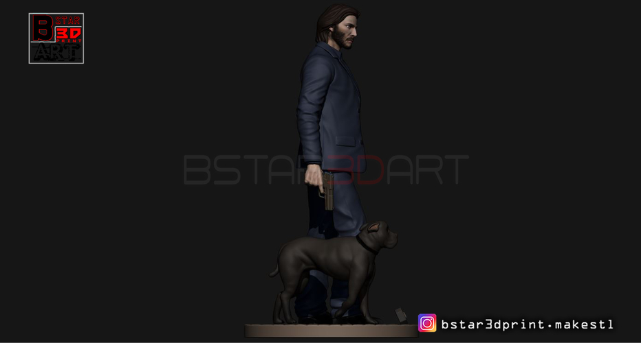 Keanu Reeves - John Wick 3d print 3D Print 247483