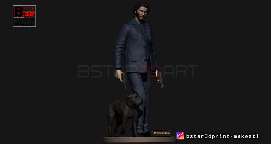 Keanu Reeves - John Wick 3d print 3D Print 247484