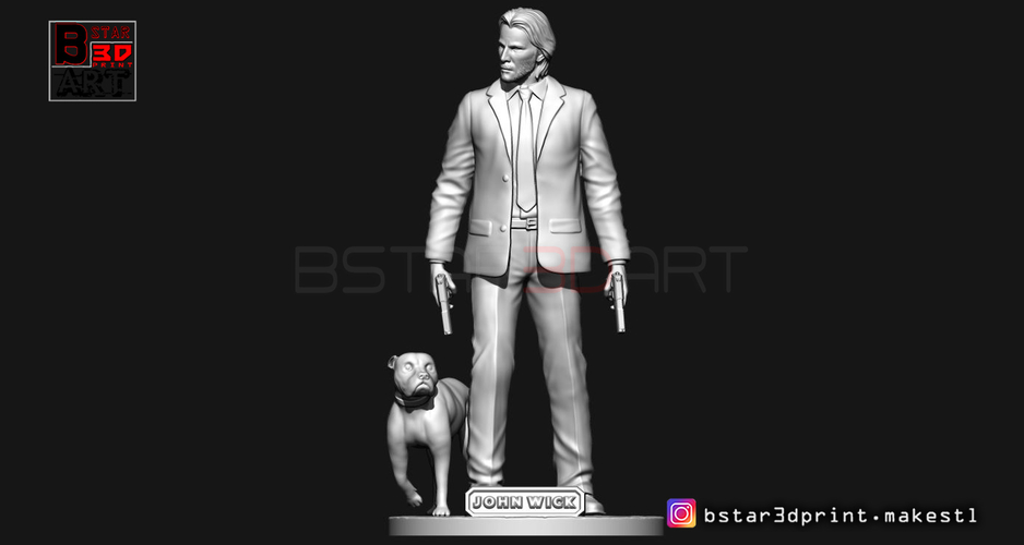 Keanu Reeves - John Wick 3d print 3D Print 247485