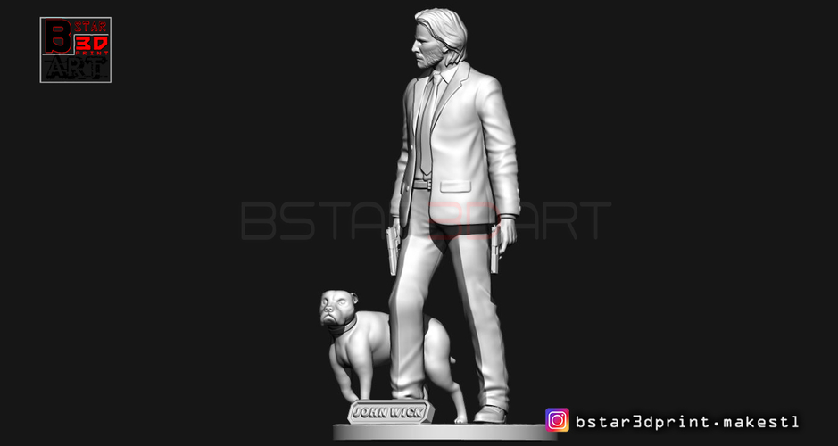 Keanu Reeves - John Wick 3d print 3D Print 247486