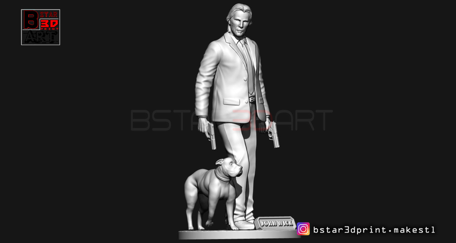 Keanu Reeves - John Wick 3d print 3D Print 247491