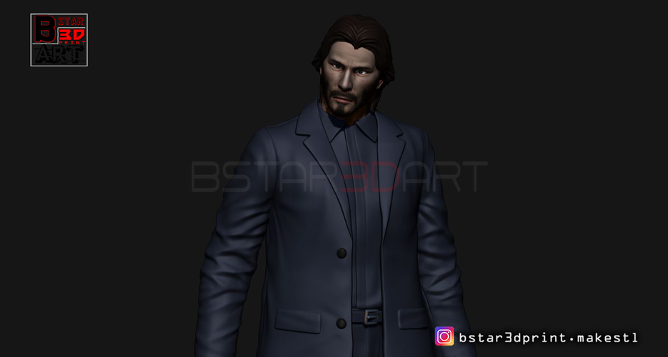 Keanu Reeves - John Wick 3d print 3D Print 247493