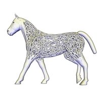 big voronoi horse - Thumbnail 1