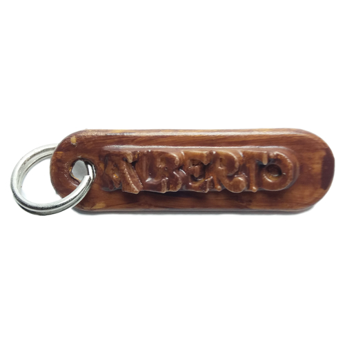 ALBERTO Personalized keychain embossed letters 3D Print 247539