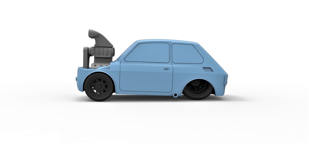 Diecast model Crazy Fiat 126p Scale 1:24 3D Print 247617