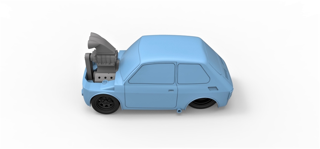 Diecast model Crazy Fiat 126p Scale 1:24 3D Print 247618