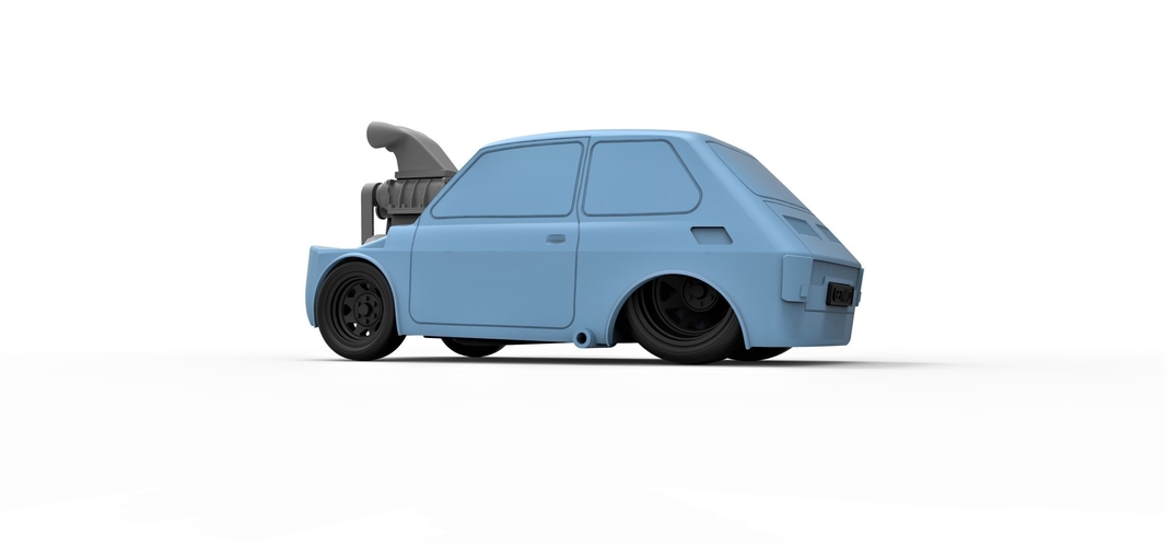 Crazy Fiat 126p Scale 1:24 3D Print 247621