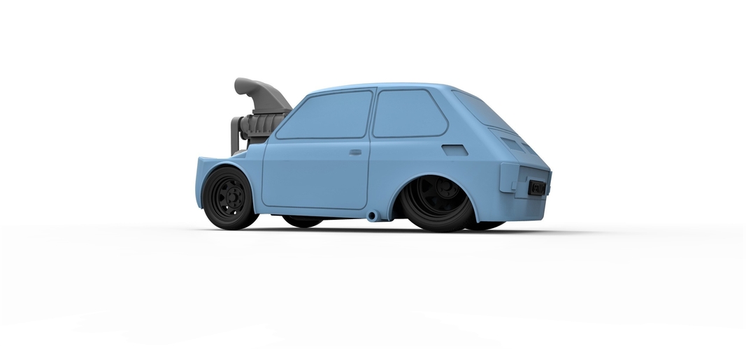 Diecast model Crazy Fiat 126p Scale 1:24 3D Print 247621