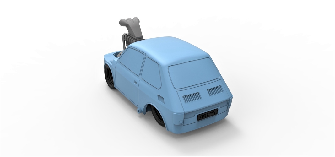 Crazy Fiat 126p Scale 1:24 3D Print 247622