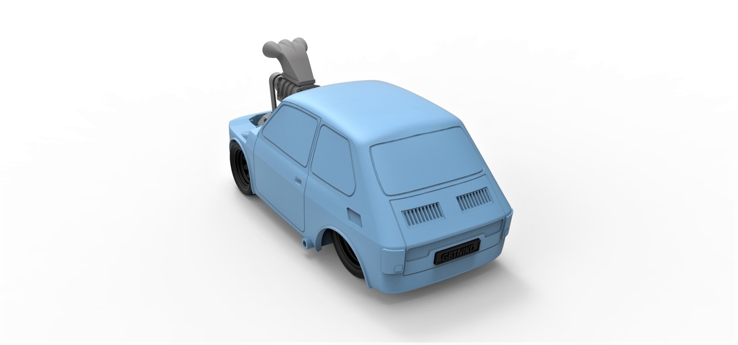 Diecast model Crazy Fiat 126p Scale 1:24 3D Print 247622