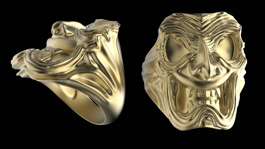 Onryo Mask Ring 3D Print 247655