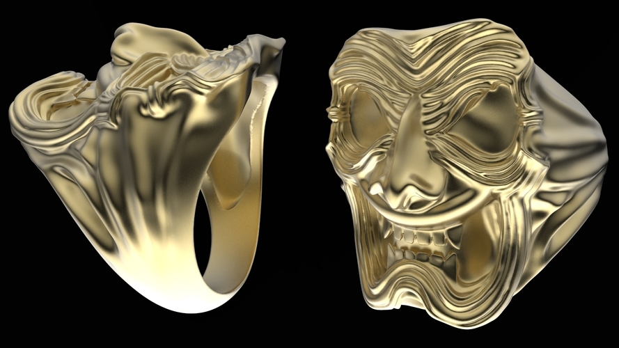 Onryo Mask Ring 3D Print 247656