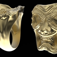Onryo Mask Ring - Thumbnail 2