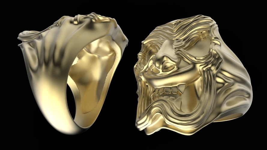 Onryo Mask Ring 3D Print 247657