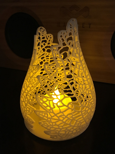 Voronoi Pattern Leaf Tea Light holder 3D Print 247817