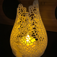 Small Voronoi Pattern Leaf Tea Light holder 3D Printing 247817