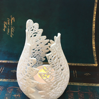 Voronoi Pattern Leaf Tea Light holder - Thumbnail 2