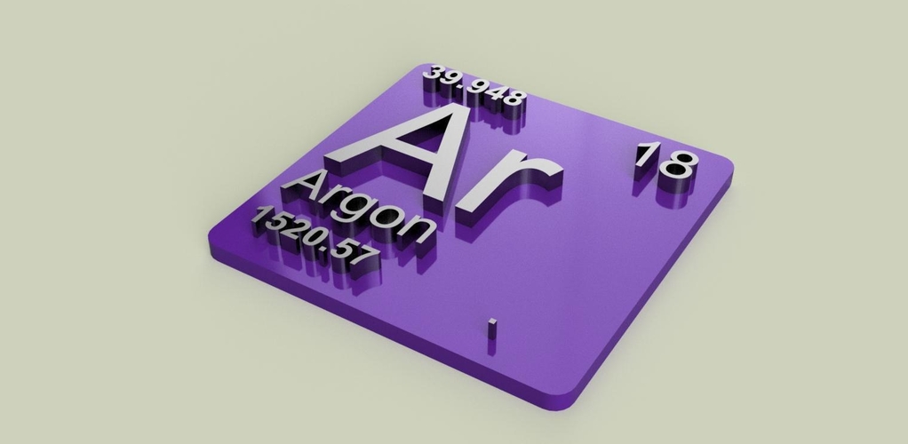 3d printed periodic table of elements p block chemistry