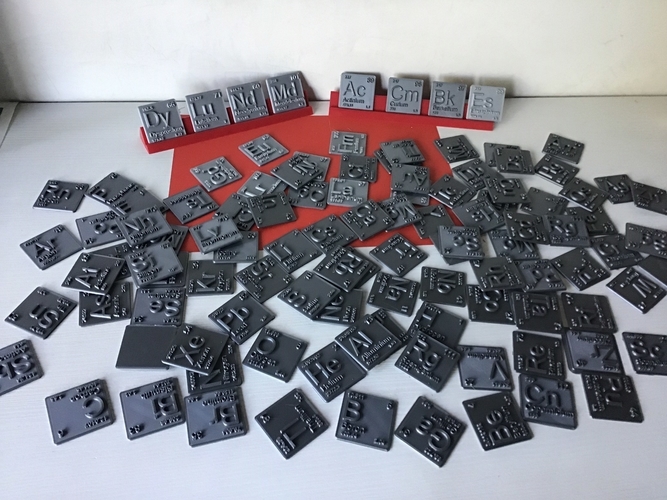 Periodic Table of elements printable stl file