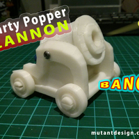 Small Party Popper Cannon / BB Gun 3D Printing 24812