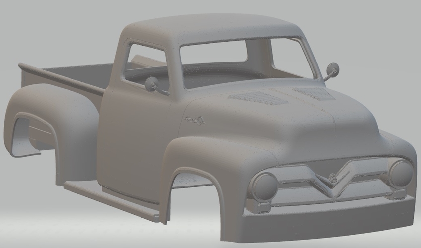Ford F250 1955 Printable Body Truck