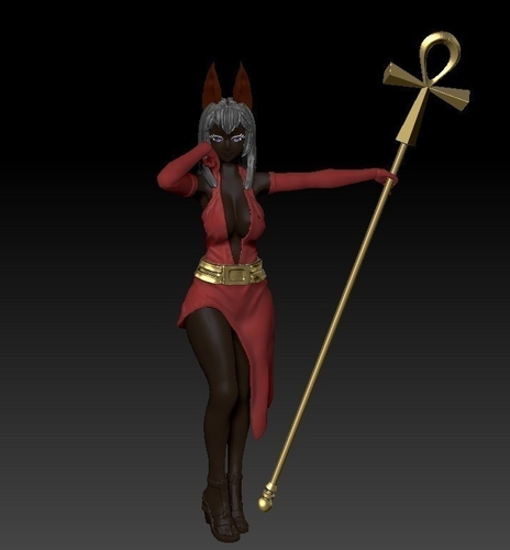 3d Printed Anubis Sexy Girl By Xing He Pinshape