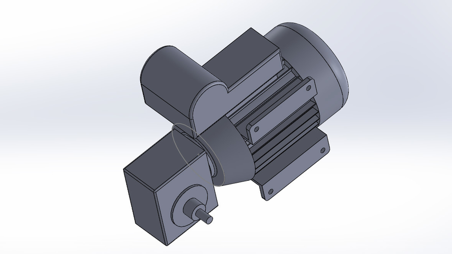 AC motor with reduction gearbox 3D Print 248268