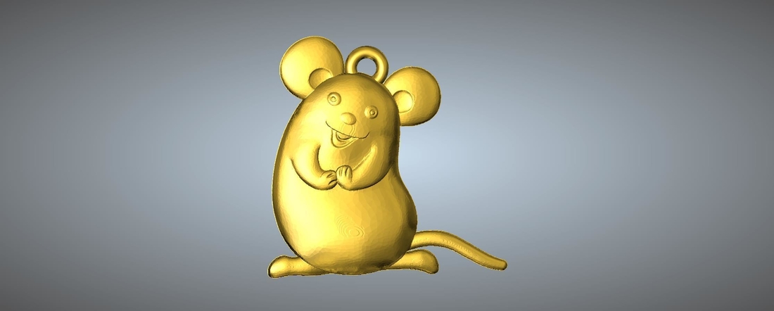 QD type Zodiac pendant 1 Rat 3D Print 248298