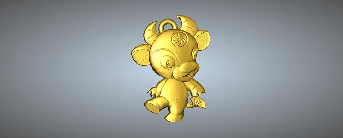 QD type  Zodiac pendant 2 OX 3D Print 248299