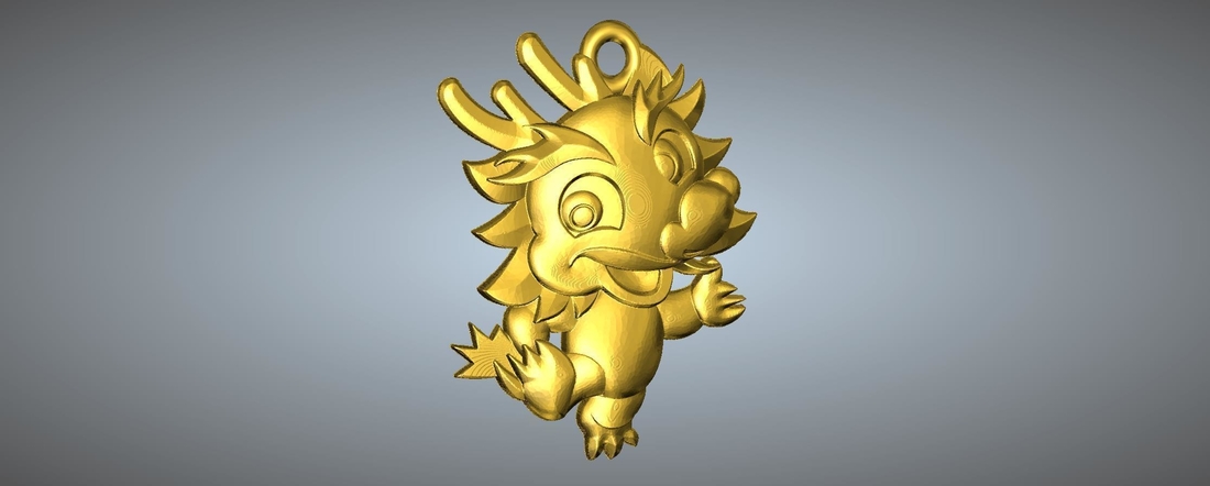QD type  Zodiac pendant 5 dragon 3D Print 248306