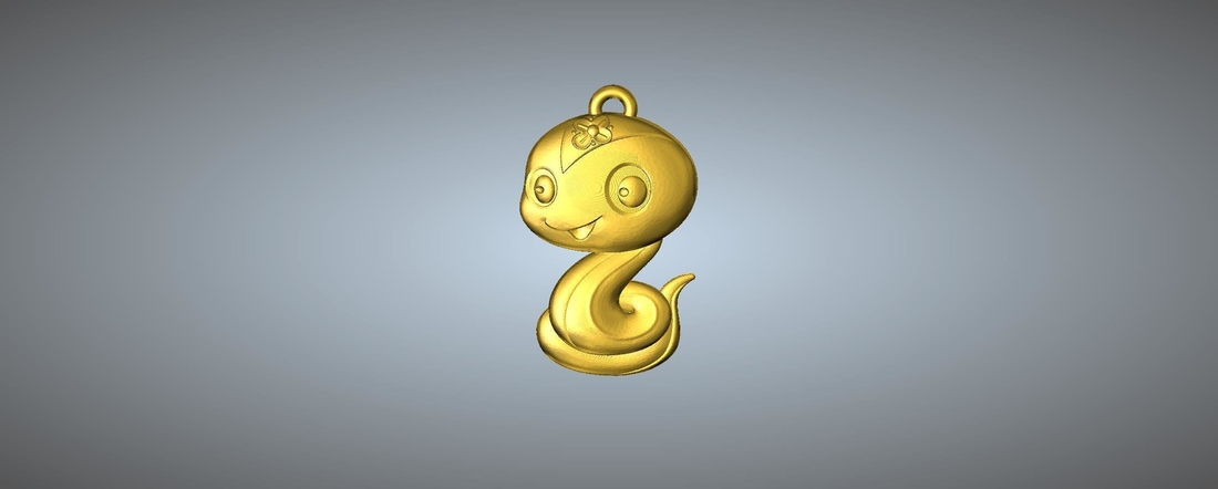 QD type  Zodiac pendant 6 Snake 3D Print 248307