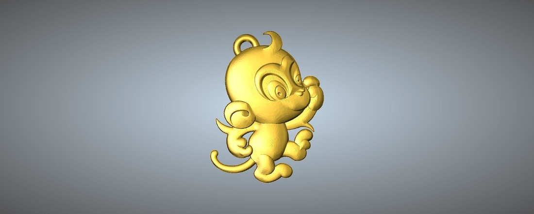QD type  Zodiac pendant 9 Monkey 3D Print 248310