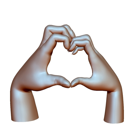 Heart sign hands couple in love 3D Print 248569