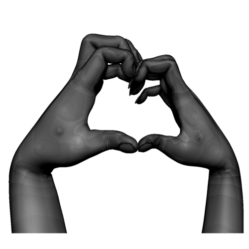 Heart sign hands couple in love 3D Print 248570