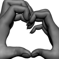 Heart sign hands couple in love - Thumbnail 6