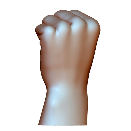 Fist hand gesture male knuckle 3D Print 248596