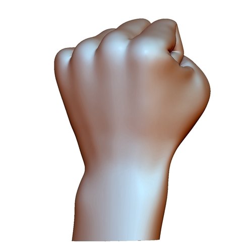 Fist hand gesture male knuckle 3D Print 248597