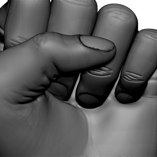 Fist hand gesture male knuckle 3D Print 248601