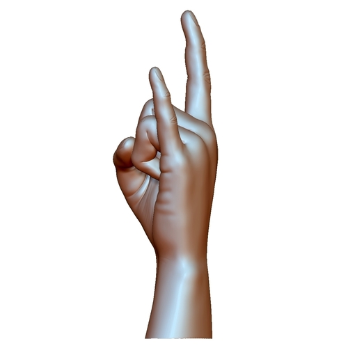 Hard rock hand gesture male 3D Print 248606