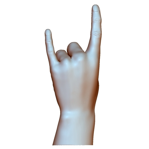 Hard rock hand gesture male 3D Print 248608
